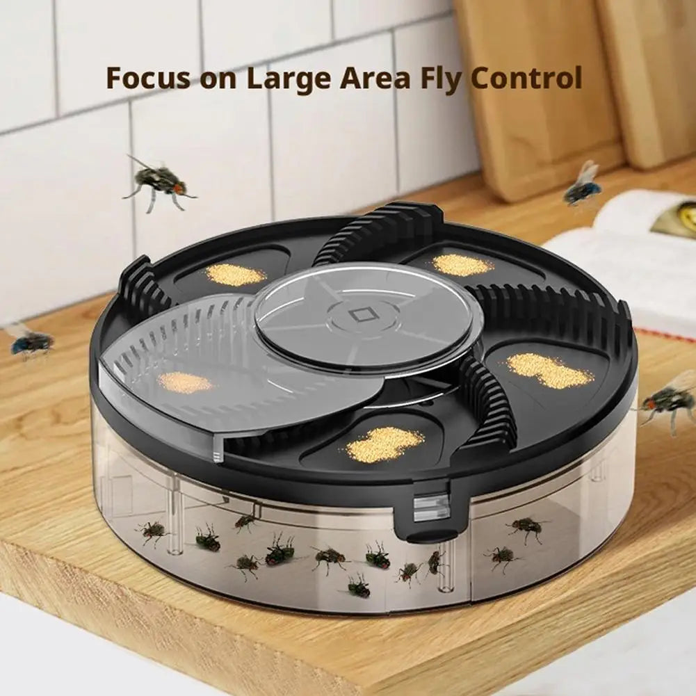 Portable USB Powered Fly Trap Catcher Low Noise Physical Insect Control Device with Removable Collection Box Quake