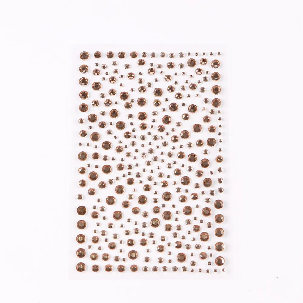1 Pcs Waterproof Rhinestones Tattoo Stickers DIY Disposable Makeup Decoration Face Eyes Body Jewelry Colored Crystal Stickers Quake C16