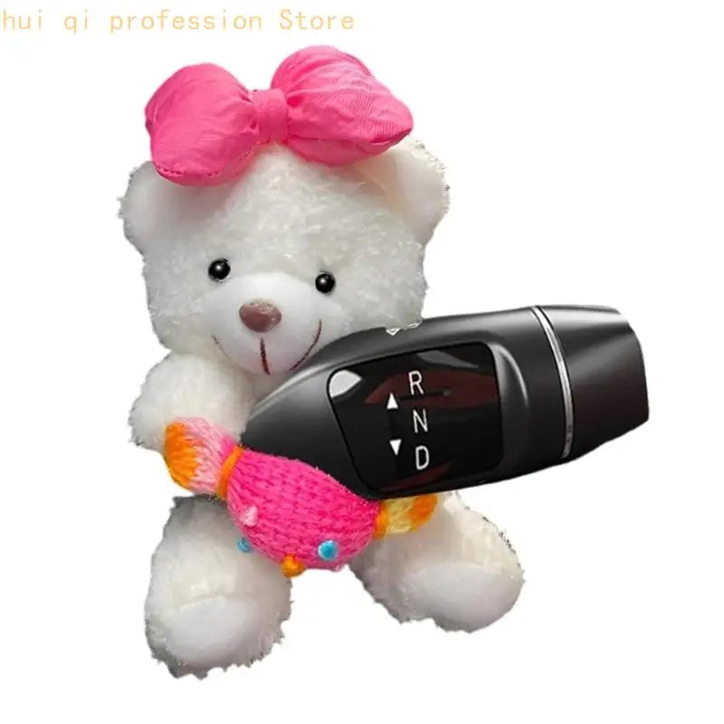 Playful Plush Bear Car Dashboard Accessories Gear Shifting Ornament Decorative Doll Suitable For Windshield Wiper Mirror H8WE Quake