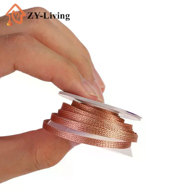 1.5/ Copper Welding Wire Desoldering Mesh Braid Tape Welding Point Solder Soldering Tool Of Electronic PCB Circuit Board Quake
