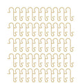 200/50PCS Christmas Ornament Metal Hook Xmas Tree Balls Pendant Hanging S-Shaped Hooks Xmas New Year Party Home Decor Supplies Quake Gold 50PCS