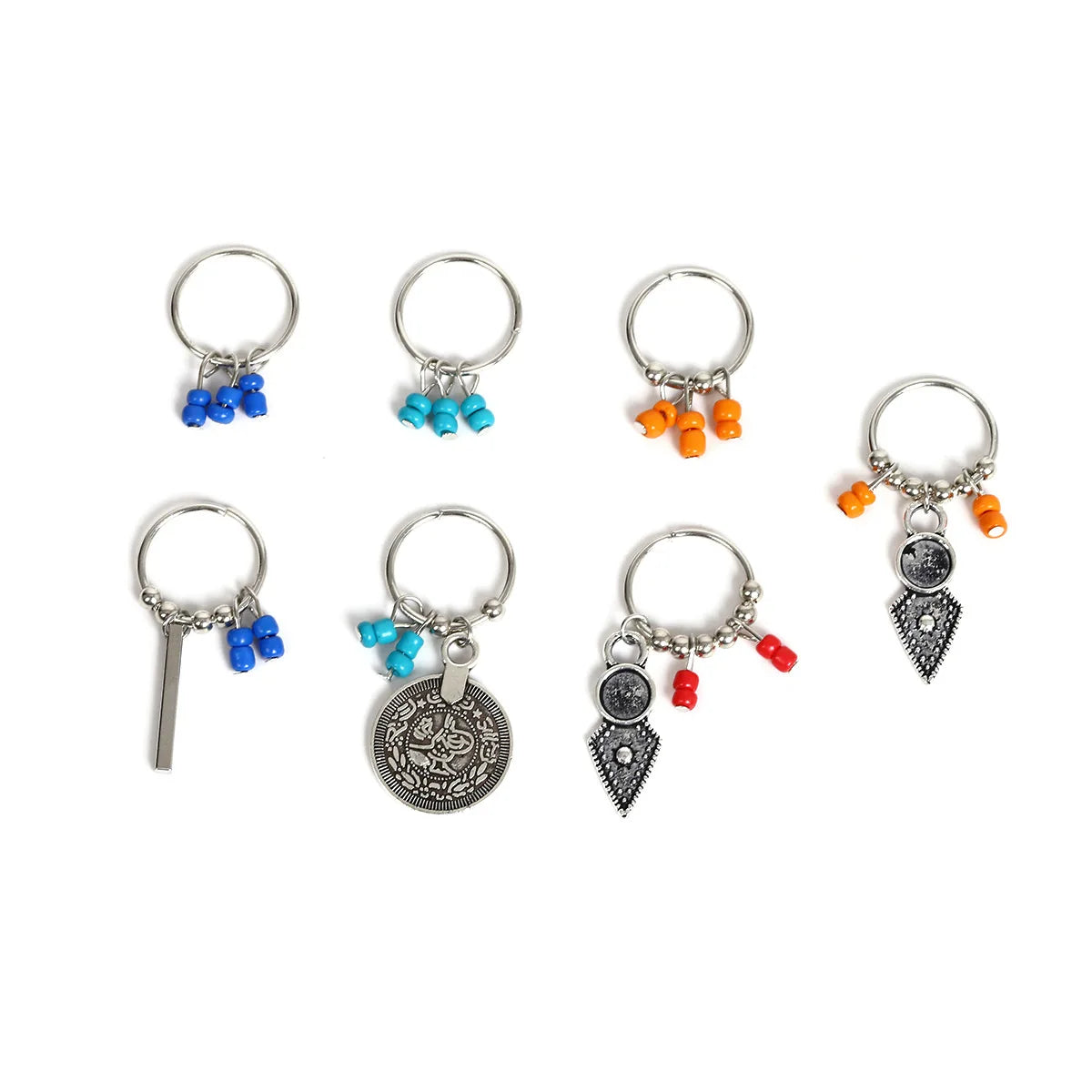Hair Braid Rings & Pendant Beads Set – DIY Dreadlock Accessories