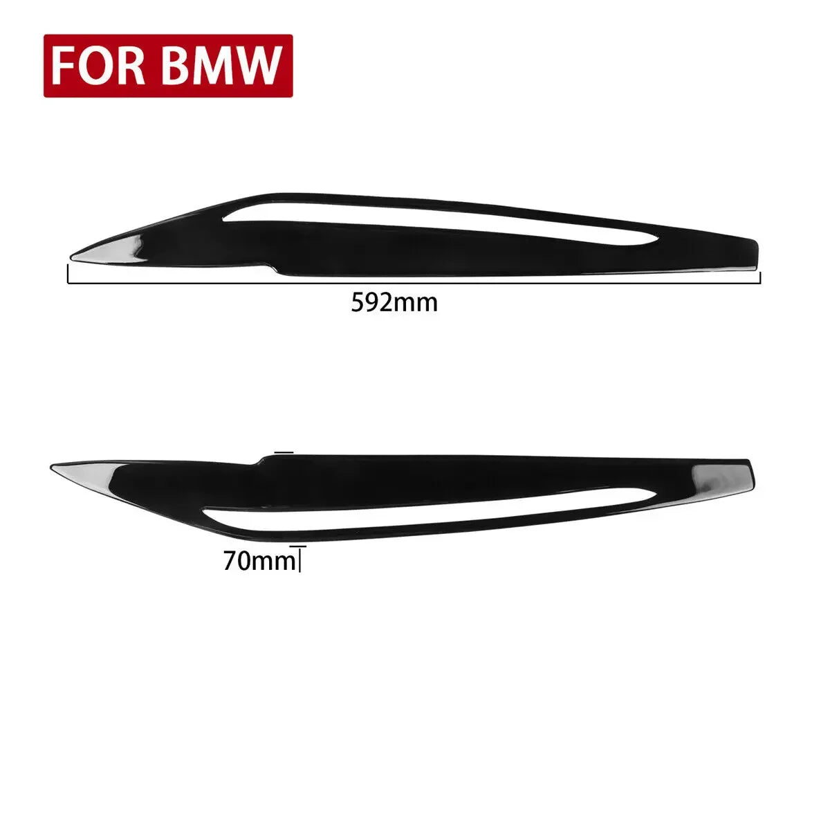For BMW X5 F15 X6 F16 2014-2018 Gloss Black Carbon Car Front Headlight Eyebrow Eyelid Trim Sticker Cover ABS Decorative Frame Quake