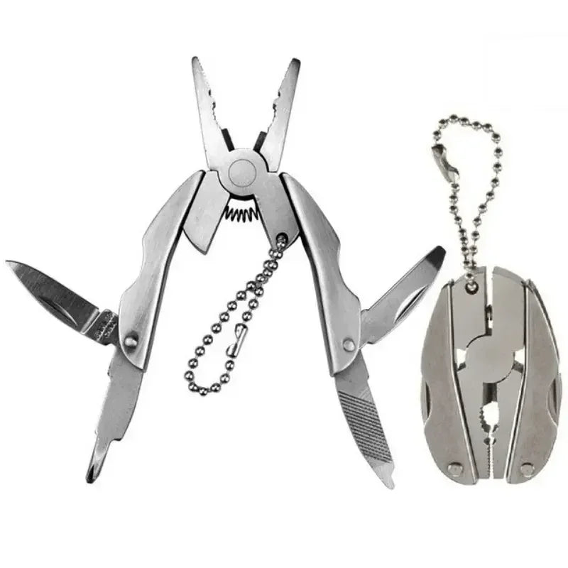 Screwdriver - Perfect Portable Pliers Knife Keychain for Outdoor Use! Stainless Steel Multi-Tool Quake