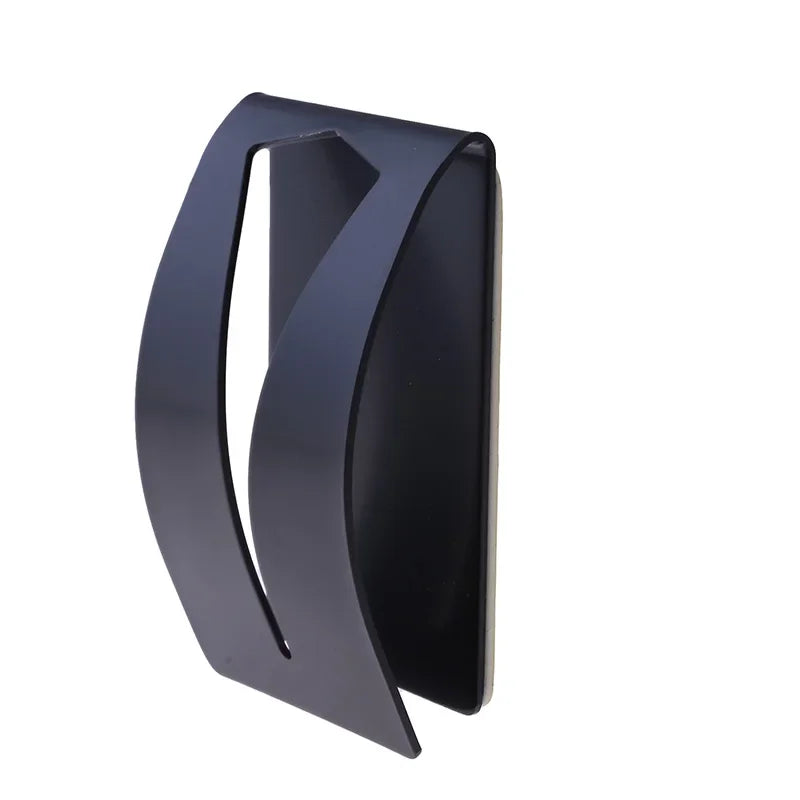 1PC Stainless Steel Towel Holder Hook Self Adhesive Clip Bathroom Cloth Hanger Household Wall Mounted Towel Rack Storage Quake black