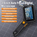 Digital Microscope Handheld 3.0 inch IPS Color Screen Autofocus 2MP Coin Video Microscopes 500x Magnification Quake Default Title