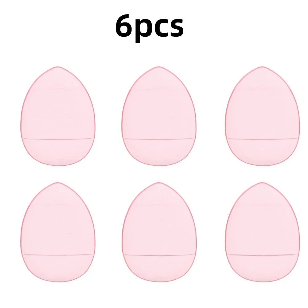 Makeup Tools Powder Sponge Face 6Pcs Mini Finger Puff Foundation Small Air Cushion Concealer BB Cream Cosmetic Applicator Quake M64 6pcs Pink