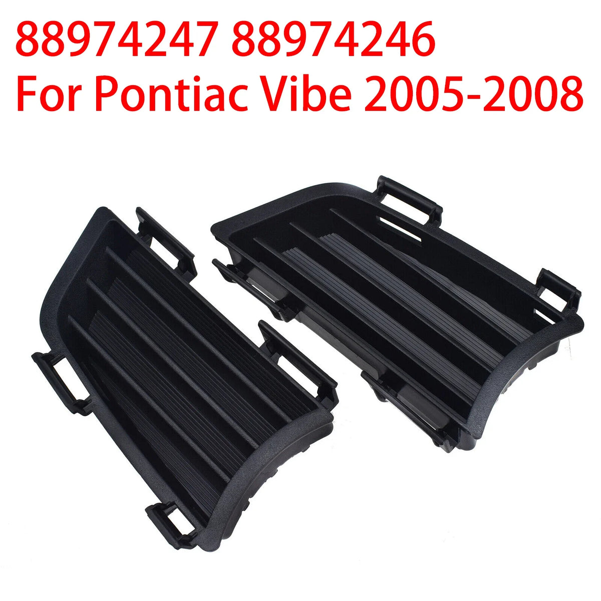 88974247 88974246 For US Version Pontiac Vibe 2005-2008 Pair Bumper Lower Fog Light Cover Outer Grilles Kit Front LH RH Car Quake