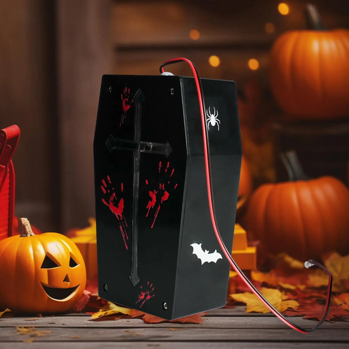 Halloween Sound Sensor with Paper Stickers Tricky Garden Scream Box Speaker Quake Default Title