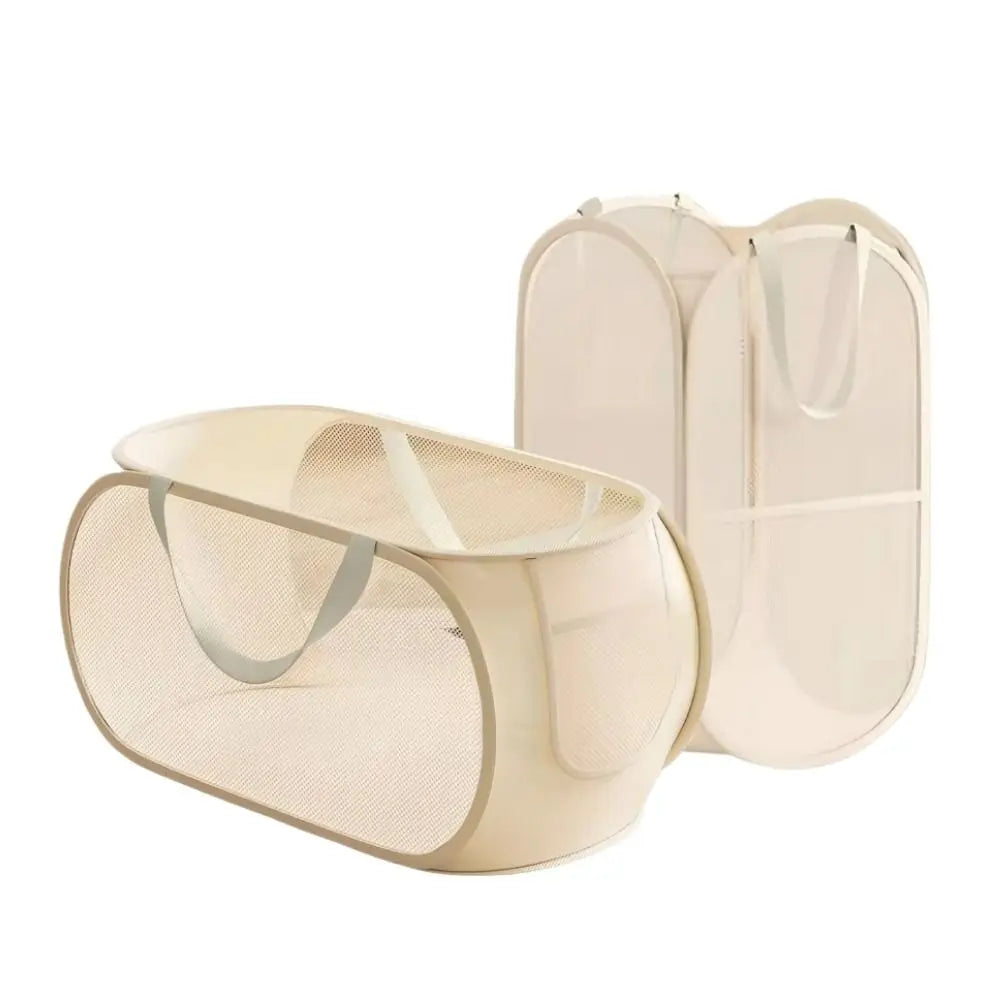 New Sub Block Design Doll Storage Basket with Handle Large-capacity Storage Bucket Side Pocket Laundry Basket Laundry Supplies Quake