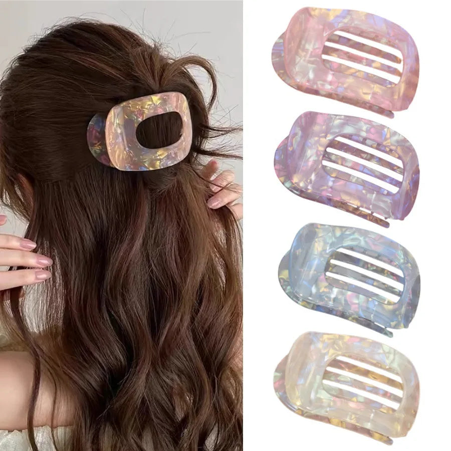Women Girls Elegant Hair Claw Clips Arc Shaped Geometric Hairgrip Ponytail Clamp Hairpin Headwear Women Hair Accessories New Quake
