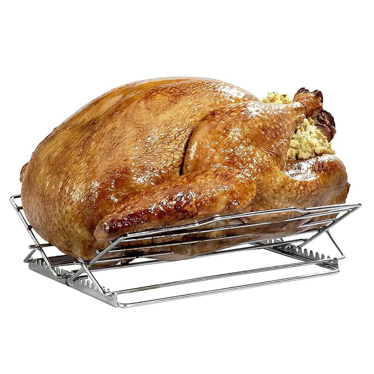 Grill Rack Large Easy to Clean Grilling Accessories for Turkeys Roasts Hams Quake