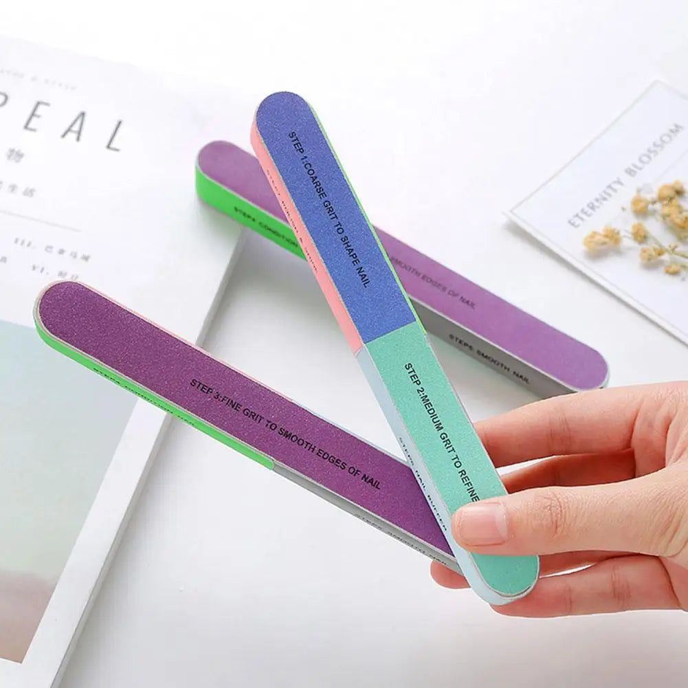 Professional Nail File Nail Buffers Blocks For Natural Nails Shine Smoother Upgrade Seven Steps Polisher Fingernail Files Buffer Quake