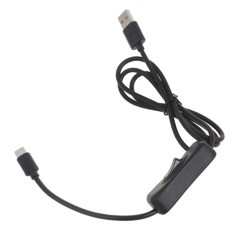 USB Cable withSwitch Type-C USB2.0 Adapter Cord 5V3A Type C to USB A Charger and Data Transfer forRaspberryPi 4B hubs K1KF Quake