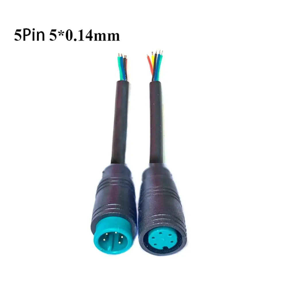 M8 Optional Cable Ebike Accessories Base Connector Waterproof Connector Display Pin 2/3/4/5/6Pin Cable Quake 5Pin