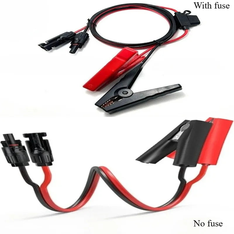 Multi-Style 12AWG Battery Jumper Lead Alligator Crocodile Clip With /No Fuse M6/8/10/MC4 Holder for Power Charging Replacement Quake