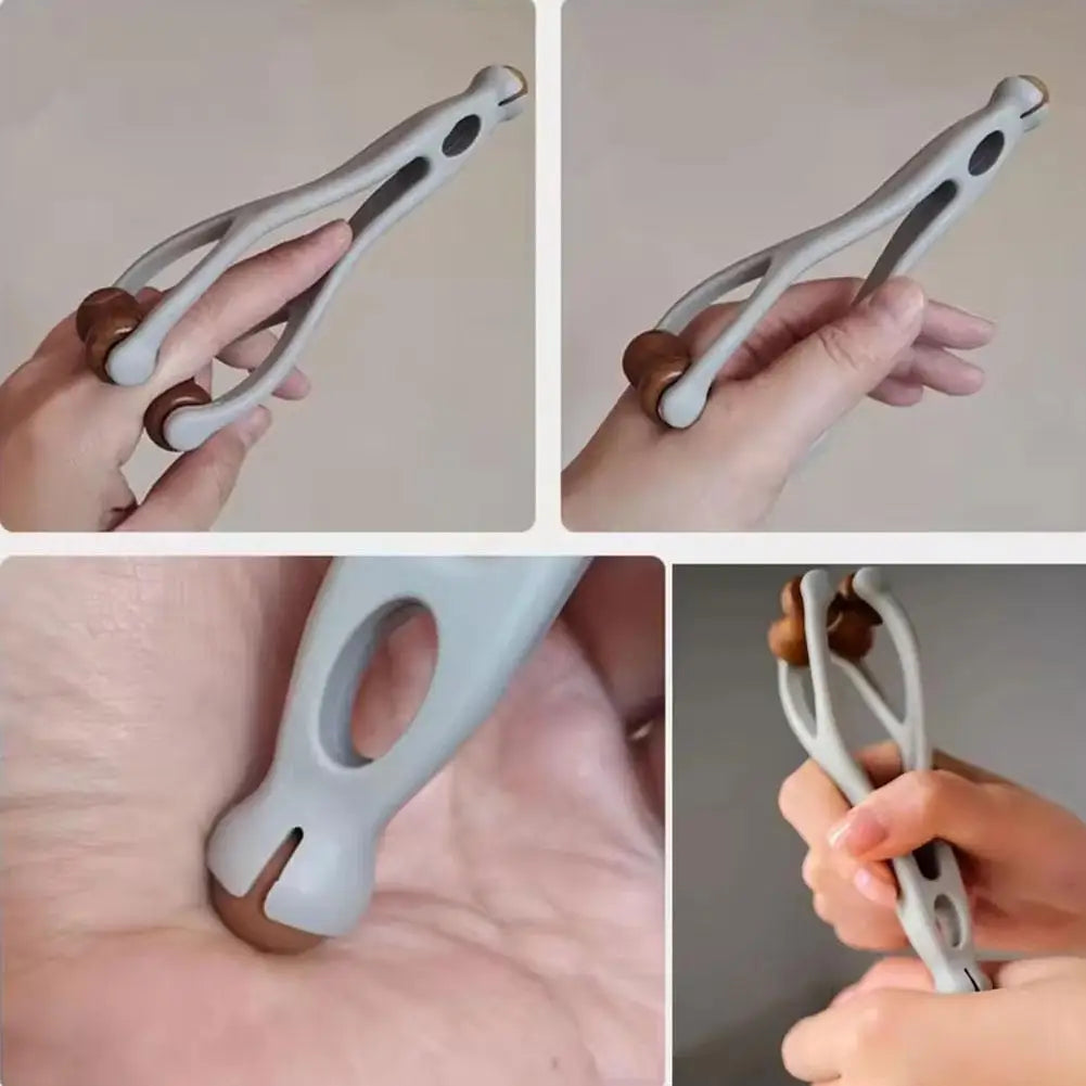 1/2/3/5PCS Solid Wood Finger Massager Roller, Featuring 360° Roller Clip‑on Design for Hand Meridian Relief Quake