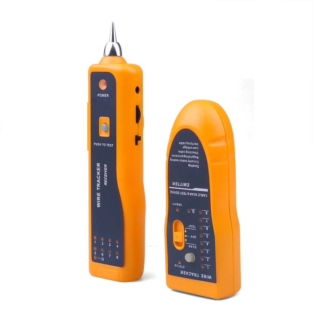 Network Cable Tester LAN Telephone Wire Tracker Diagnose Tone Tracer for STP UTP Cat5 Cat6 RJ45 RJ11 Detector Line Finder Quake