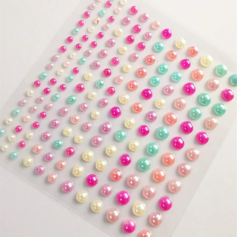Rhinestone Pearl Face Gem Stickers – Glitter Temporary Tattoo