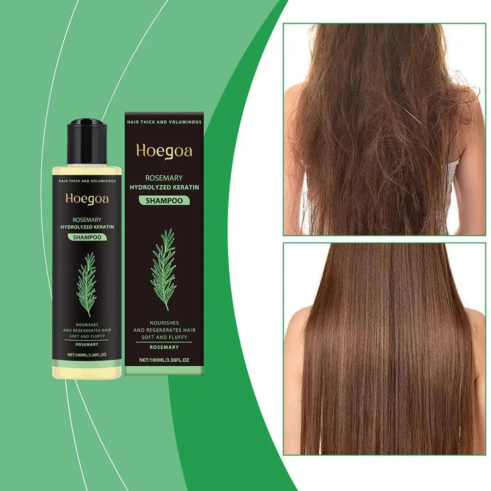 Hoegoa Rosemary Hair Shampoo Volumizing and Thickening Strengthening and Oil Control Nourishes and Repairs Hair Oil Adds Volume Quake