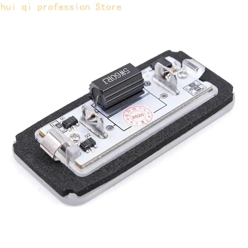 License Plate Light Assembly Set, White LED Rear Plate Lamps for 500 500C Selected 2007-2020 Vehicles, Clear H8WE Quake