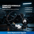Rear Brake Assembly with Hydraulic Brake Pump, Hose and Caliper, Foot Brake Replacement Part for 50-110CC Repair H8WE Quake CN