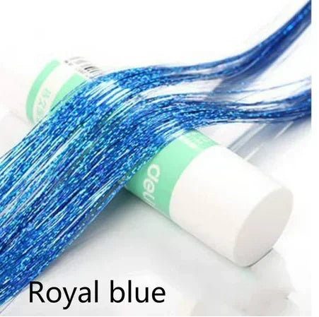 93cm/100cm Holographic Hair Extensions Accessories Glitter Hair Tinsel Sparkle Shiny 120 Strands Bling Twinkle Hair Extensions Quake No 2 100 cm