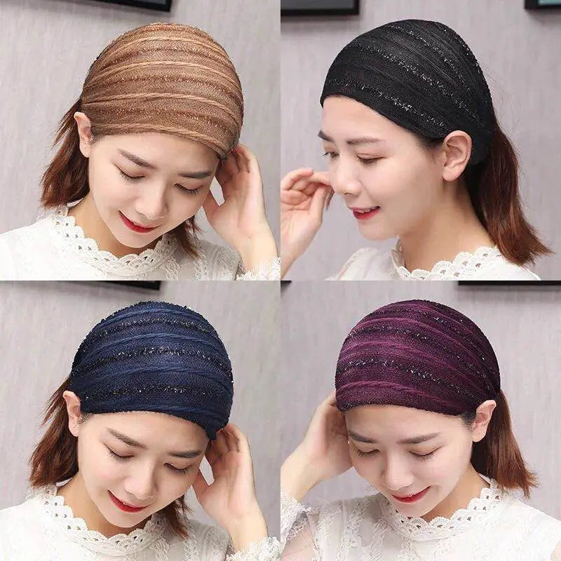 Fashion Cover White Hair Headband Braids Hair Headband Wash Face Retro Elegant Wide Edge Pressed Hair Headgear Headband Headwear Quake