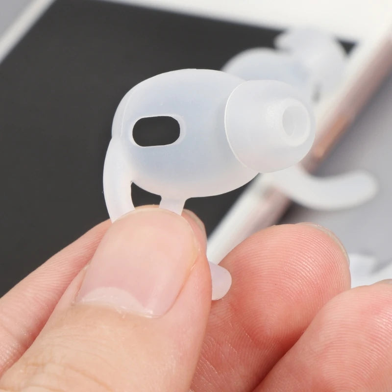 2Pairs Soft Silicone Ear Pads Eartips For Airpods 3 Silicone Ear Hook In-Ear Earbuds Earphone Accessories Ear Tips K1KF Quake