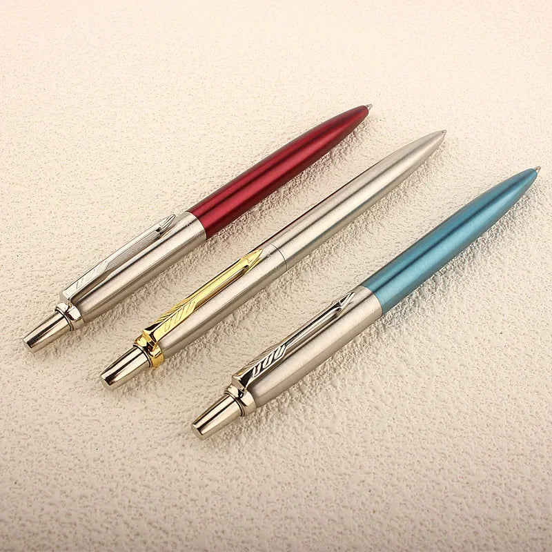 New Luxury Metal Ballpoint Pen Office Commercial Press Metal Pens Gift Automatic Ball Pens for School Quake