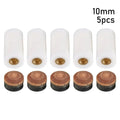 5Pcs/Pack 10/11/12/13mm Billiard Replacement Set Pool Cue Tips Pool Billiard Cue Stick Ferrules Screw-On Tips for Snooker Quake 10mm