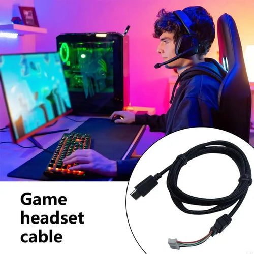 1.5M Long USB C Gaming Headphone Replacement Cable With Superior Sound Clarities for ROG / ROG S K1KF Quake CN