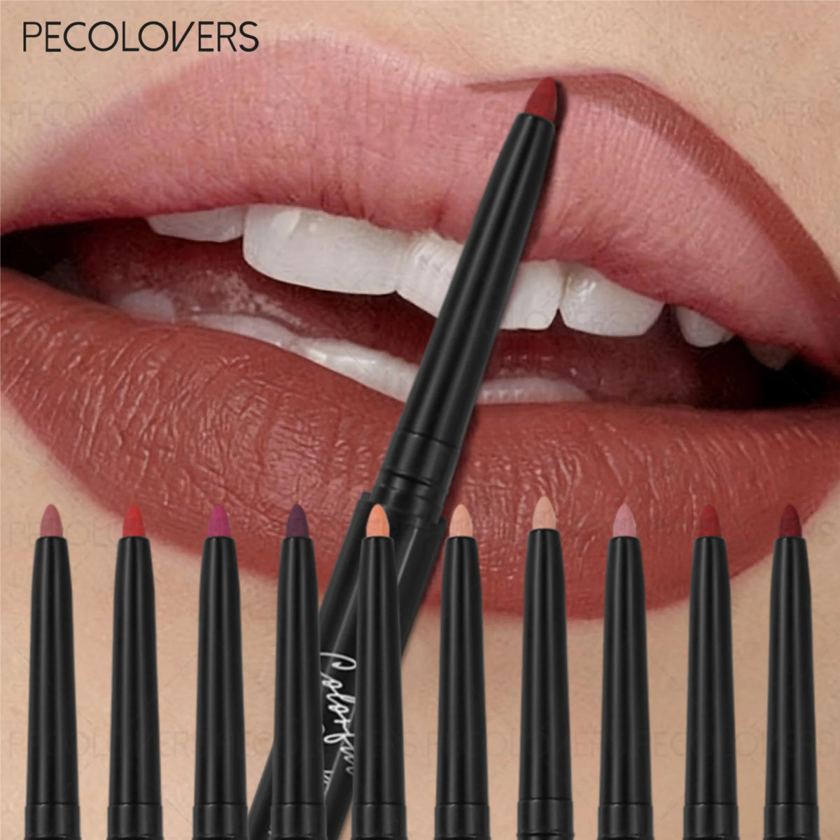 Matte Lip Liner, Natural Lipstick Pen for All Light Types, Accurate Defind Lip Lines, Nude Pink Beige Red Tones, Daily Makeup Quake
