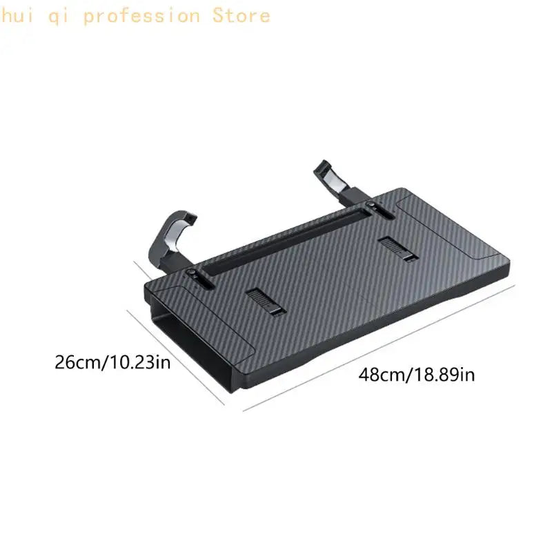 Car Steering Wheel Desk Table, Foldable Hook-On ABS Car Desk Board for Parked Car Tasks, Meal Breaks and Temporary Laptop Use Quake