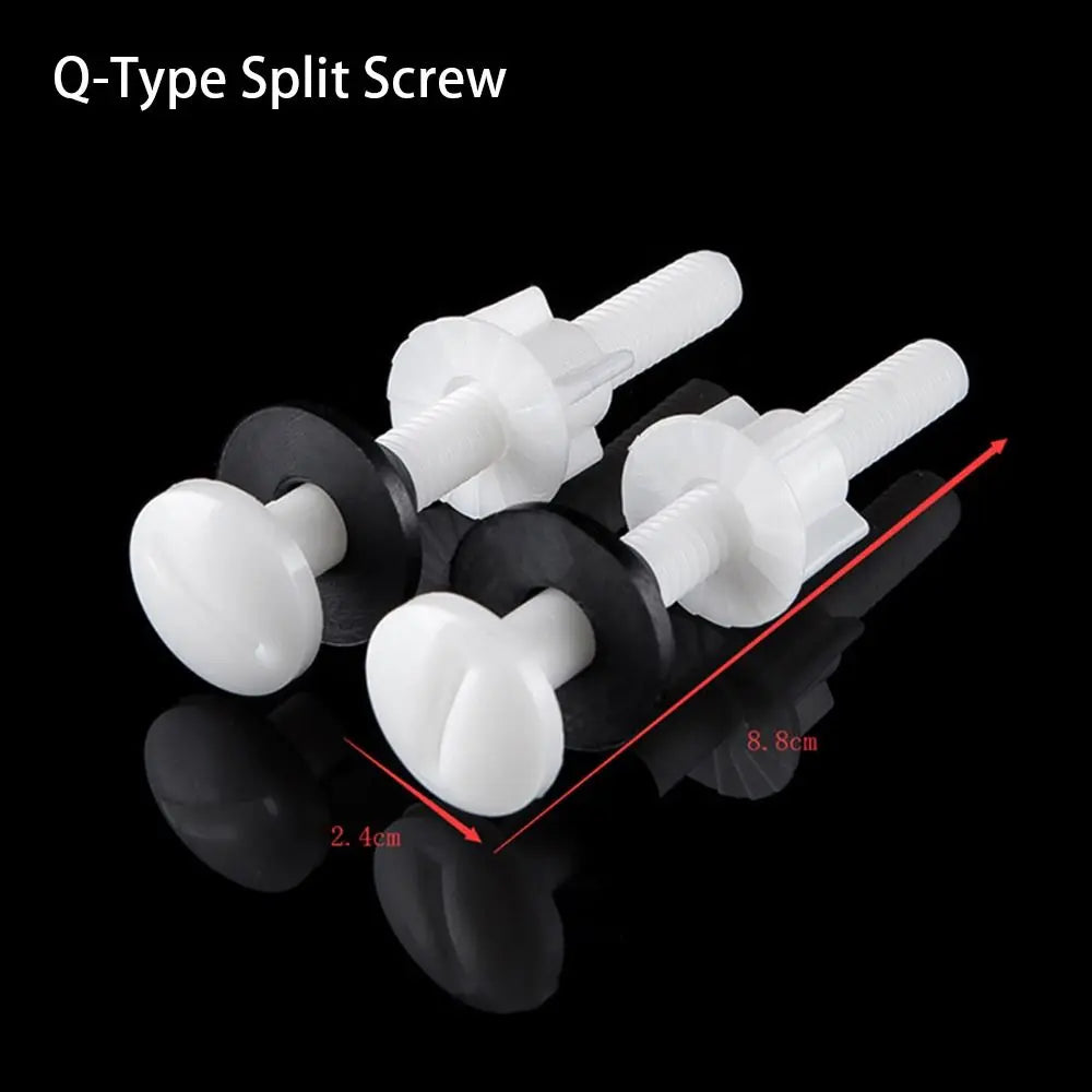 1Pair Seat Cover Plate Replacement Toilet Seat Repair Screws Bathroom Accessories Universal Lid Hinge Repair Bolts Seat Fittings Quake 14