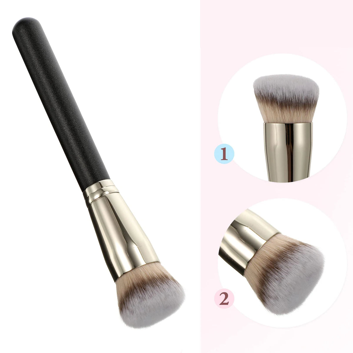 2 PCS Makeup Brush Professional Foundation Brush and Concealer Brush Quake