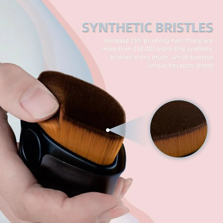 Multi-Purpose Face Brush with Case, Foundation Blush Powder Brush for Liquid Cream, Travel-Friendly Makeup Tool Quake