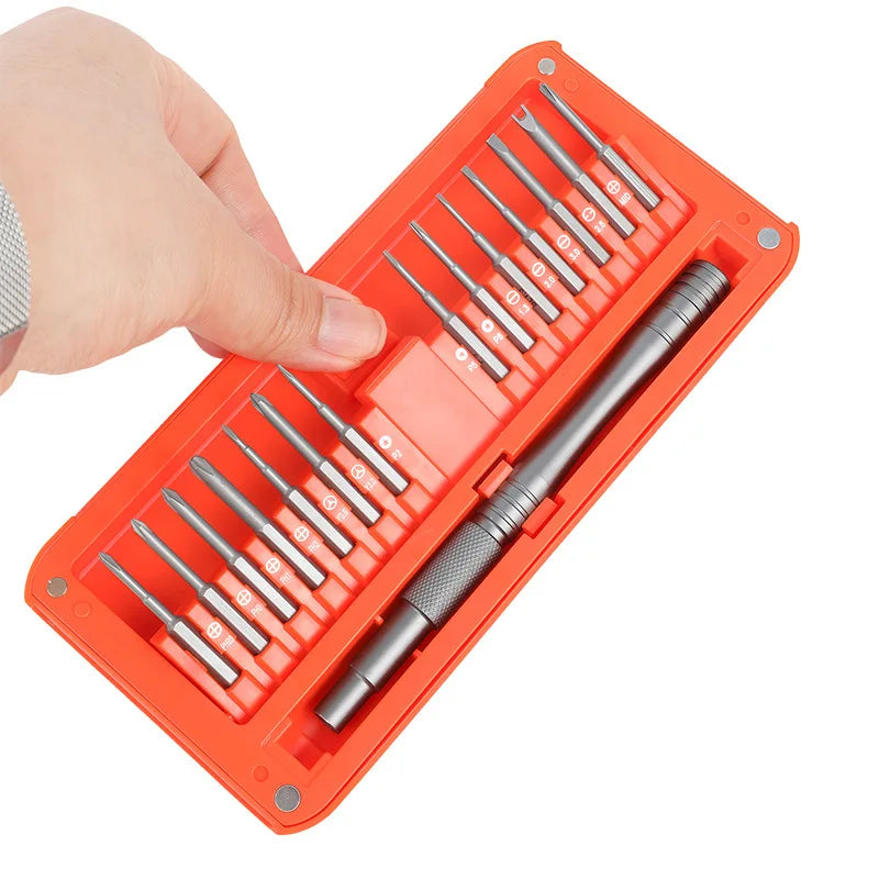 30-in-1 S2 Long Bits Screwdriver Set Magnetic Storage Case Professional Pry Tool Quake