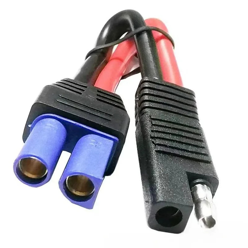 SAE To EC5 Male Female Plug Adapter Cable 12AWG Heavy‑Duty Automotive Power Cord For Solar Battery Car Jump Starter DIY Wiring Quake