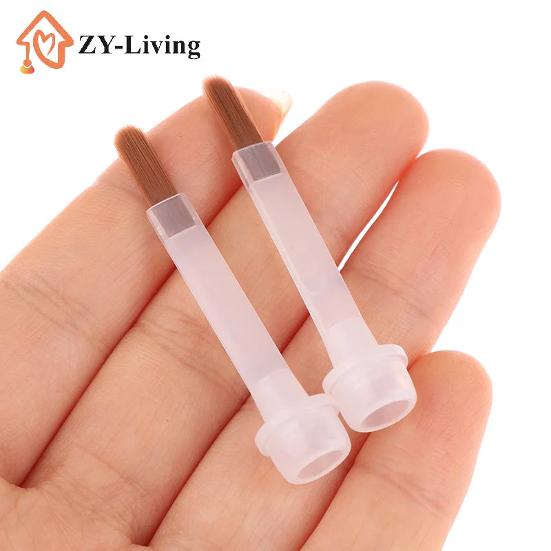 5/10/20Pcs Disposable Nail Polish Brush For 15ml Nail Polish Bottle Replacement Brush Brown Hair Nail Art Brush Applicators Quake