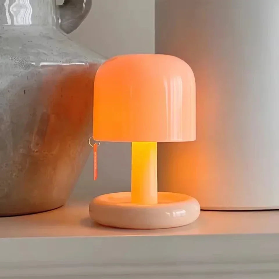 Mini Sunset Night Light Creative LED Table Lamp Mushroom Light USB Rechargeable Desk Bedroom Coffee Bar Decor Atmosphere Lamp Quake Default Title