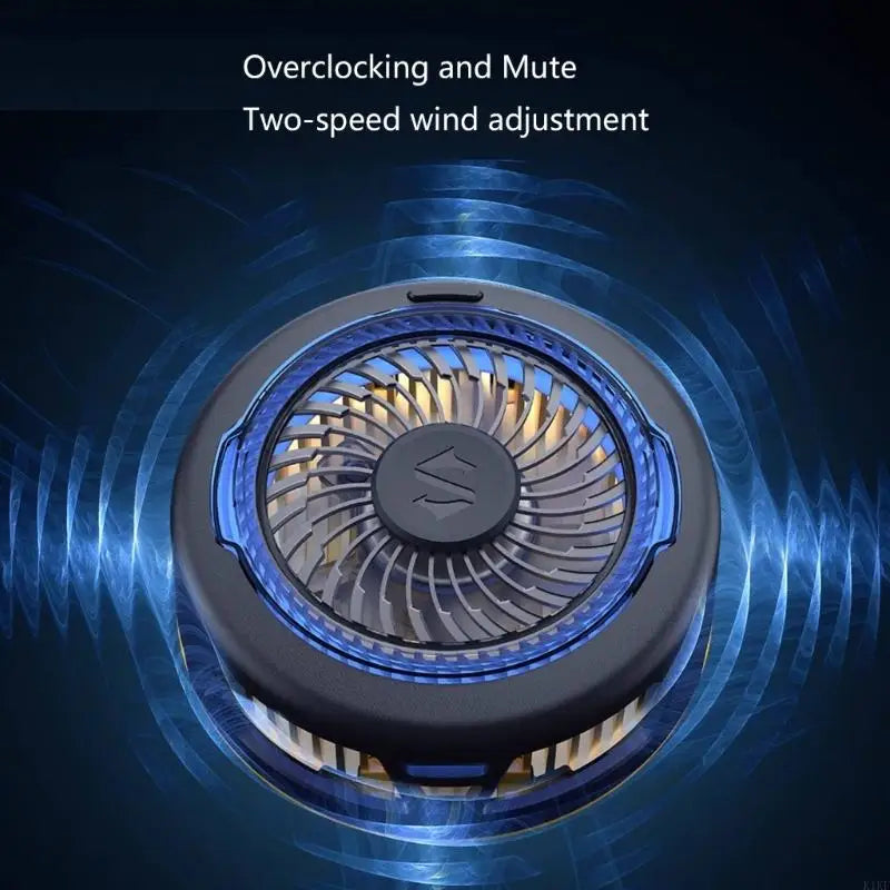 Gaming Phone Fan with Round Housing and Quick Attach Design for Streaming, Charging, Recording, and Daily Device K1KF Quake