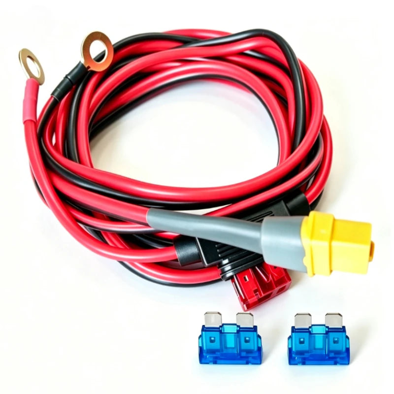 Off‑Grid Ready XT60/XT60I Female Cable 12AWG Weatherproof Rubber‑Coated Wire for Outdoor Solar Energy Storage Battery Charging Quake XT60 typeC 2M