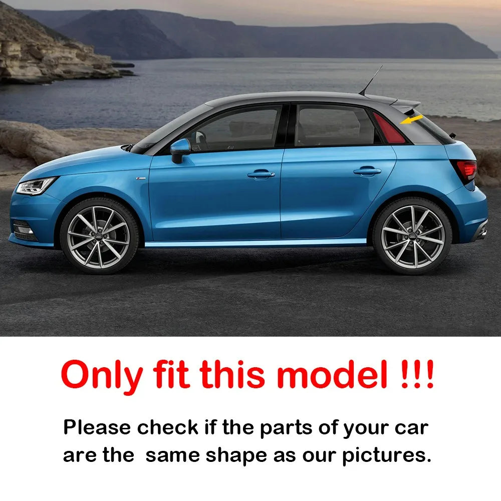 For Audi A1 2011-2018 Car Rear Louver Window Side Shutter Cover Trim Sticker Vent Scoop ABS Carbon Fiber Black Accessories Parts Quake