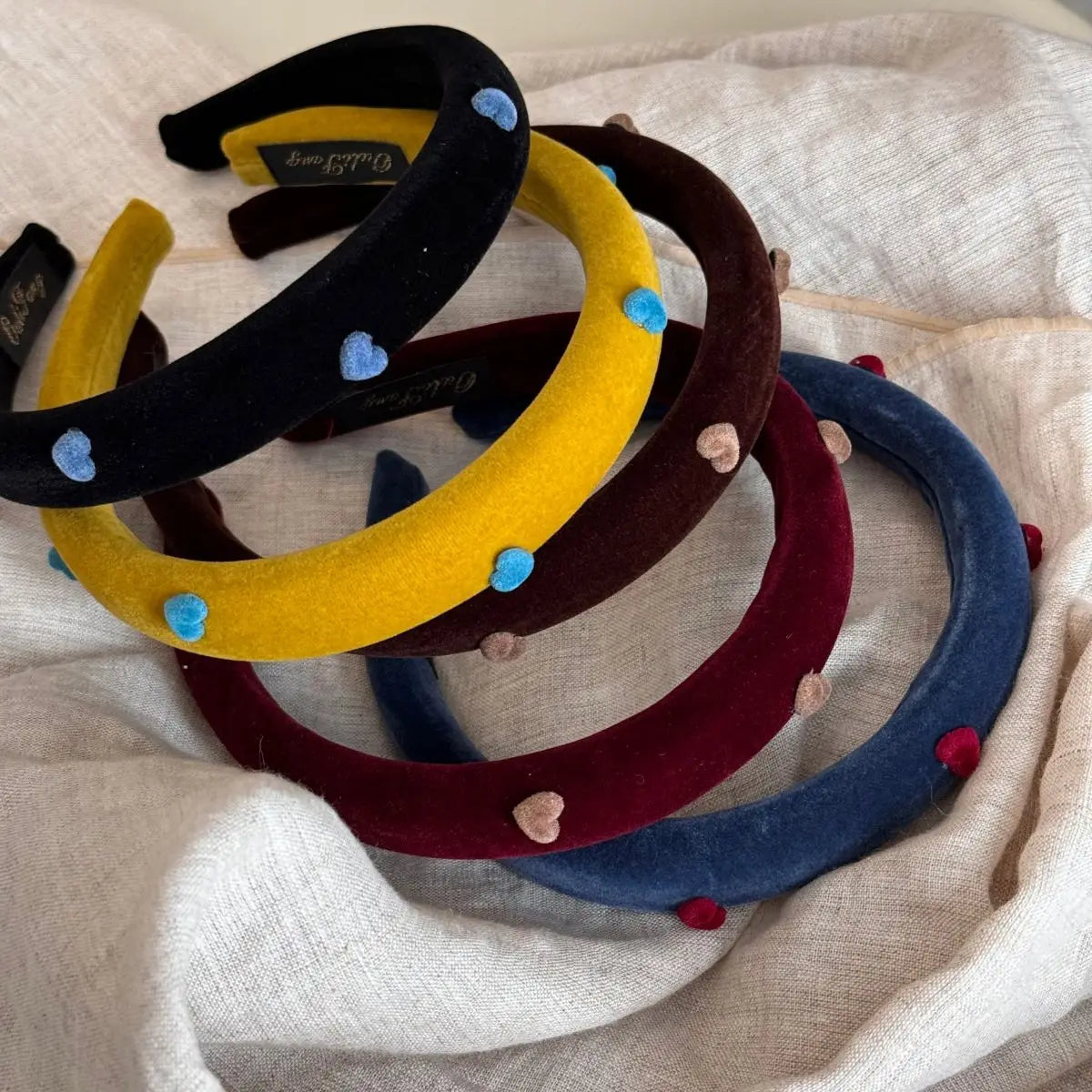 Velvet Love Heart Headband Women Girls Solid Color Elegant Hair Hoop Outdoor High Headband Hair Accessories New Sweet Hairpin Quake