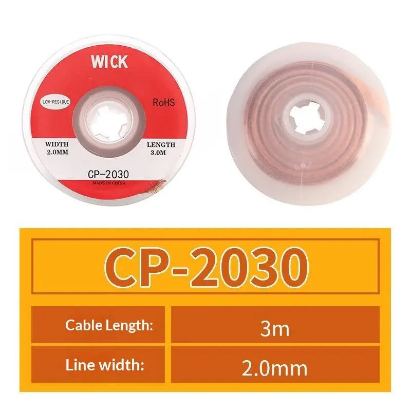 1.5/ Copper Welding Wire Desoldering Mesh Braid Tape Welding Point Solder Soldering Tool Of Electronic PCB Circuit Board Quake A7 No plug