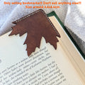 Creative Leaf Shaped Leather Bookmark Retro Maple Page Holder Book Marker for Study Reading Accessories Quake A