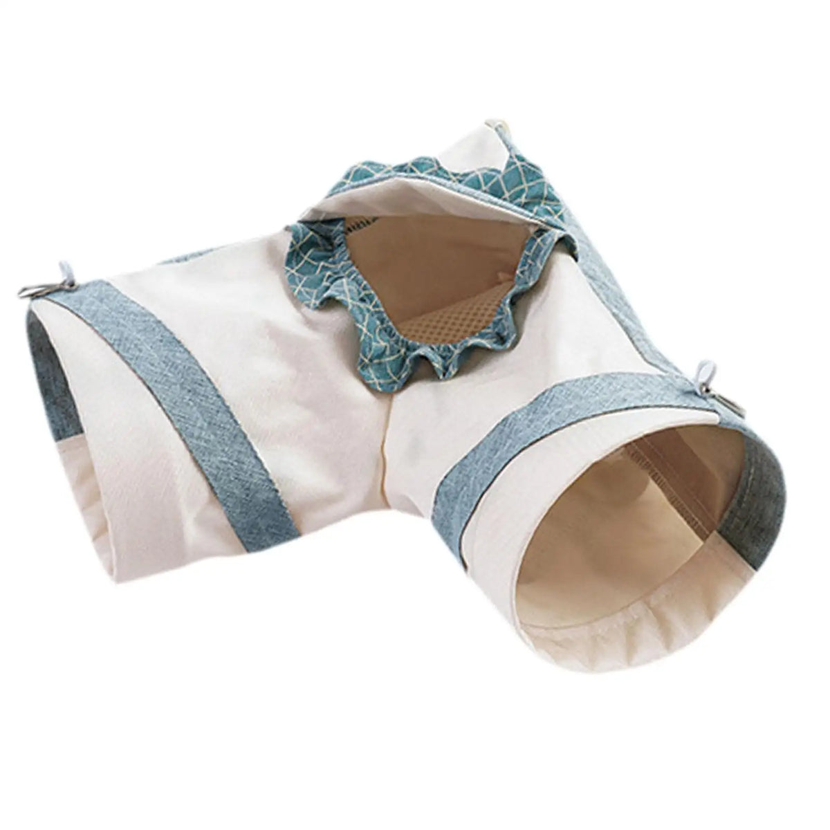 Hamster Hideout Cage Accessories Portable Amusement Warm Guinea Pig Tunnel Toy for Squirrel Small Pets Rat Hedgehog Chinchilla Quake Blue S