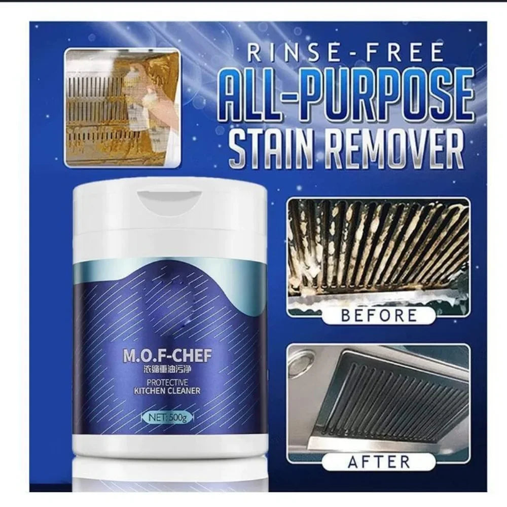 Mof Chef Cleaner Powder-Heavy Oil Stain Powder Cleaner,All Purpose Stain Remover Quake Default Title