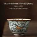 Antique Ru Kiln Teacup Ceramic Reverse Mouth Cup Household Tea Cup Master Cup Quake 2